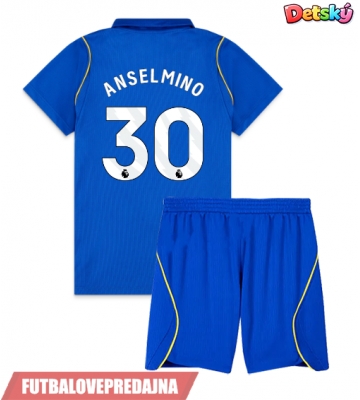Lacne Dětský Futbalové dres Chelsea Aaron Anselmino #30 2026-27 Krátky Rukáv - Domáci (+ trenírky)